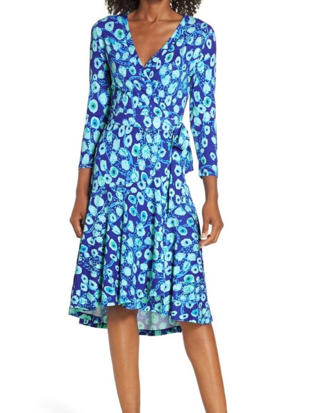 Lilly Pulitzer Rozaline Wrap Dress Lil Kitty Blue